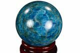 Bright Blue Apatite Sphere - Madagascar #121806-1